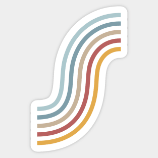 Retro Rainbow Wave Sticker